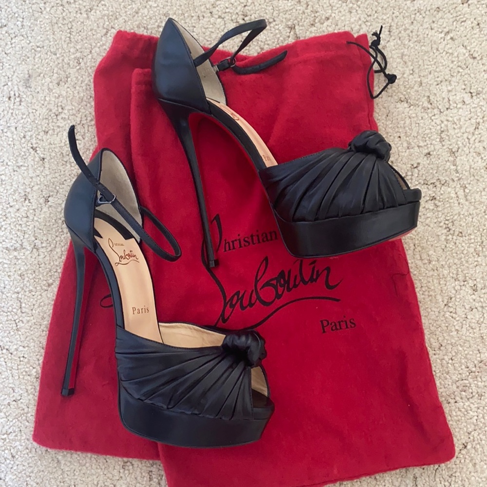 Christian Louboutin Paris Peep Toe Pumps